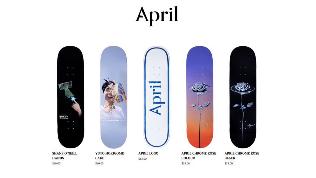 april skateboards may catalog