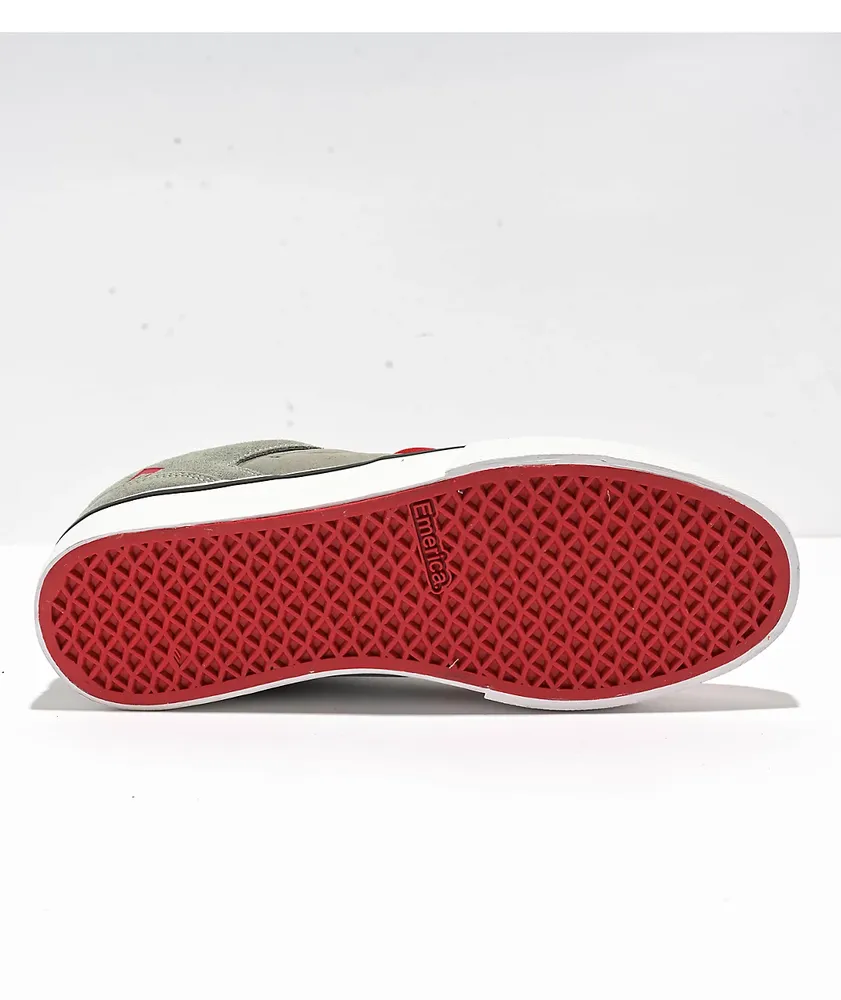tenies emerica the low vulc rojos gris negro