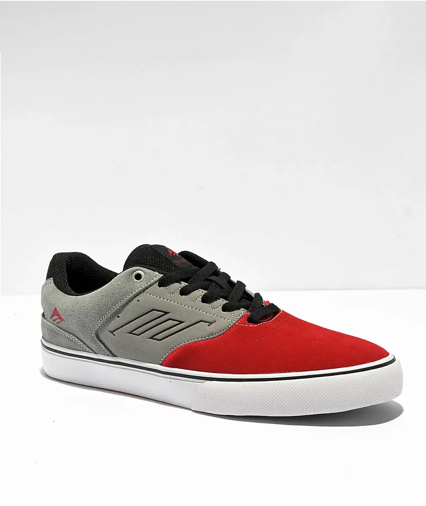 tenies emerica the low vulc rojos gris negro