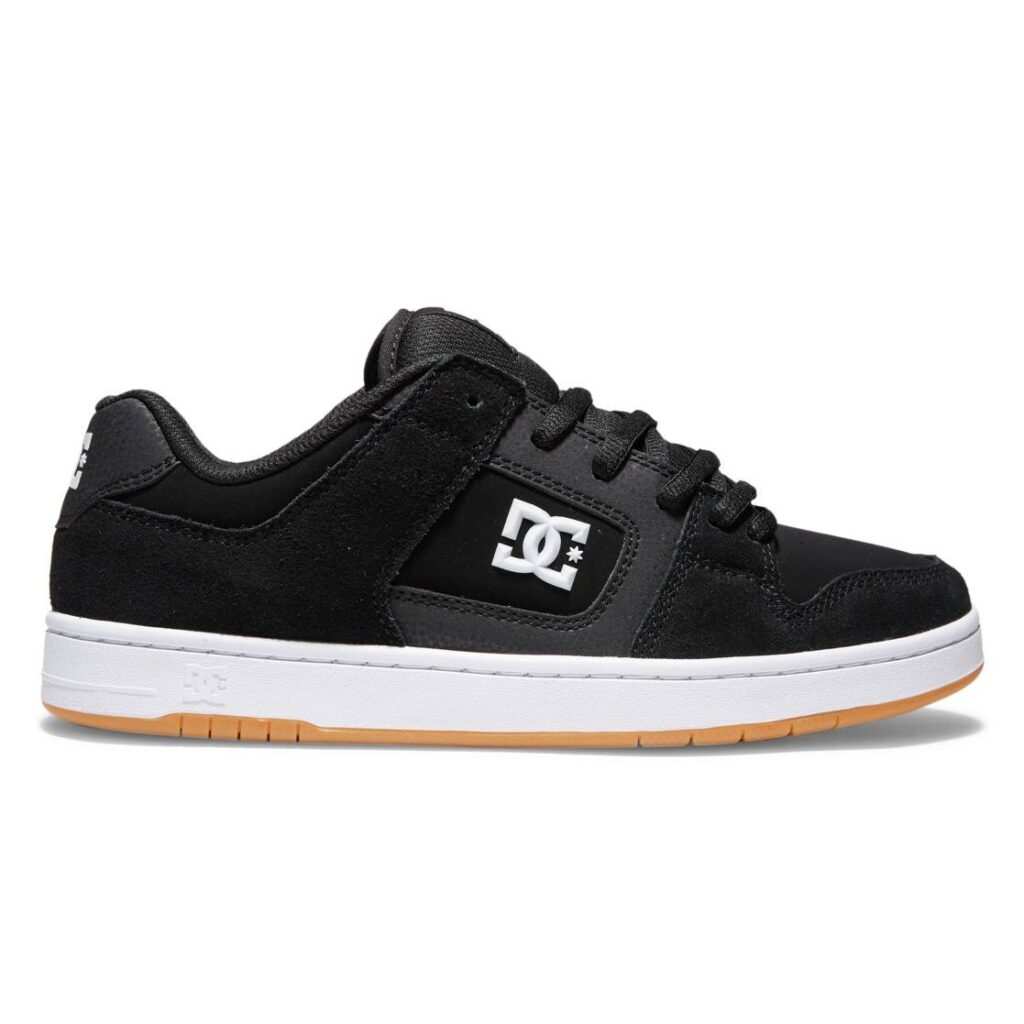 tenis dc manteca 4 s negro blancos goma