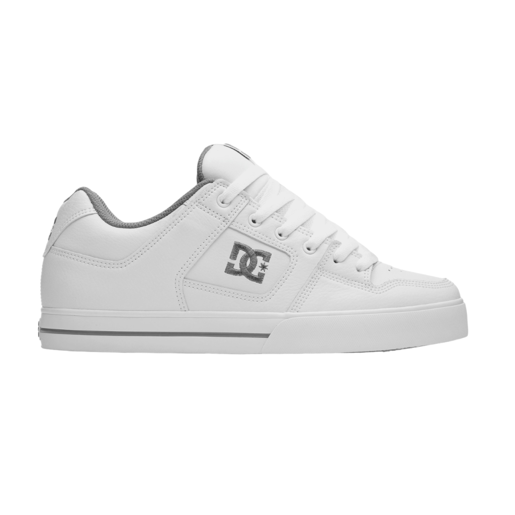 tenis dc pure blancos skate hombre