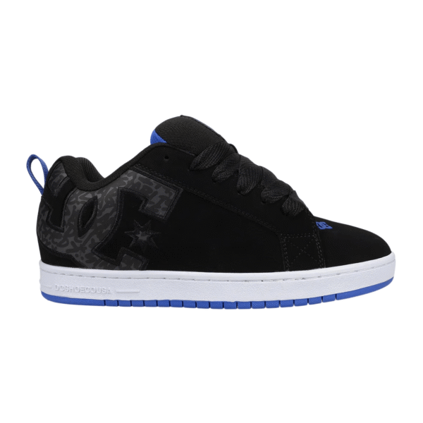 tenis dc court graffik negros azul