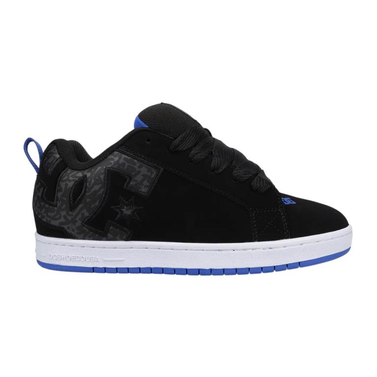 tenis dc court graffik negros azul