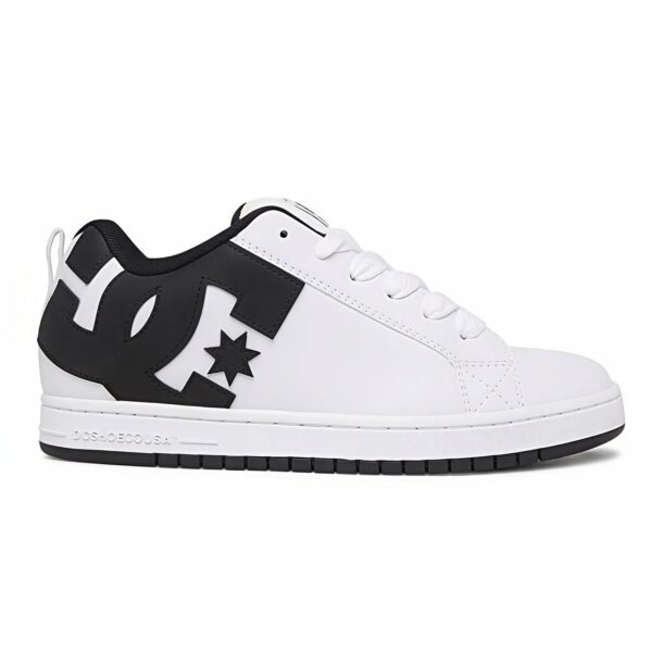 tenis dc court graffik blanco negro
