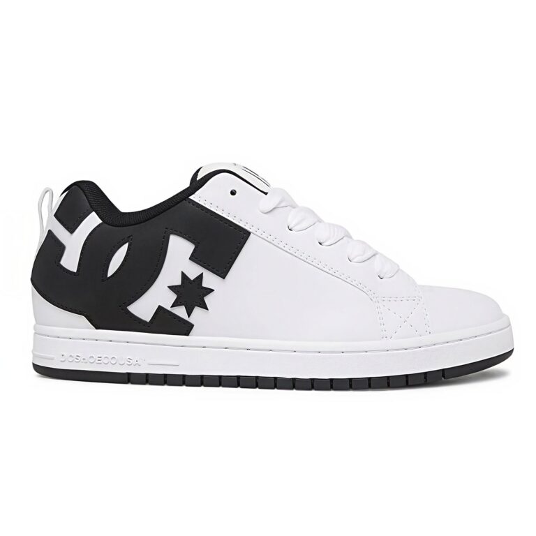 tenis dc court graffik blanco negro